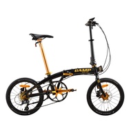 Foldable Bicycle (Bi-Fold) CAMP Gold Mini Sport 16in 9spd - Matt Black