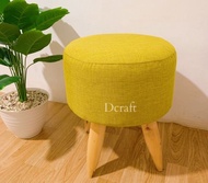 Kursi stool bulat | stool sofa warna polos | stool minimalis kain kanvas