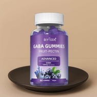BIYODE GABA Gummies Tidur Nyenyak | Kurang Stress & Relax | GABA Vitamin B | Vegan Sugar-Free Bluebe