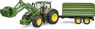 Bruder John Deere 7R 350 with frontloader and Trailer