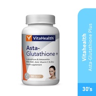 VITAHEALTH Asta-glutathione Plus 30's- L glutathione , Vitamin C , Zinc Nutriliv Healthcare