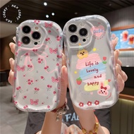 CLEAR CASING MELTING LOVELY AND HAPPY ROSE FOR OPPO A60 A72 A74 A76 A78 A79 A95 F11 RENO 4 4F 5 5F 6