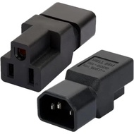 ALINNA Electronic Adapter, 2 Pack of IEC 320 C14 Male to NEMA 5-15R PDU USA UPS Extension Power Plug