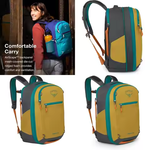 Osprey Daylite 26L+6L Expandable Travel Backpack in Tumbleweed Yellow and Tunnel Vision