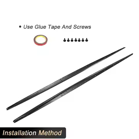 Carbon Fiber Side Skirts Extensions for BMW 1 Series F20 M-Sport Hatchback 2012-2018 Car Side Door B