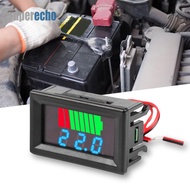 Car Battery Charge Level Indicator Voltmeter LED Display 12V 24V 36V 48V 60V 72V [superecho.my]