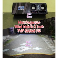 Mini Projector Biled Matrix 40W 2 Inch High Quality Flat Cut Off PnP Socket H4 H7 Full Aluminum Mate