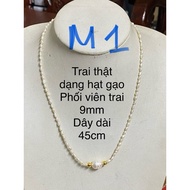 REAL RICE GRAIN NECKLACE AND BRACELET ms DF1