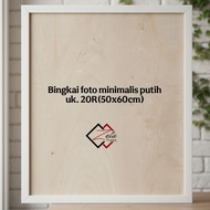 Minimalist white photo Frame size. 20R (50x60) - Photo frame - photo frame