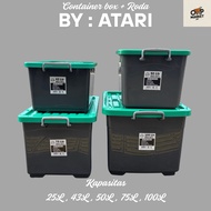 Atari 43 50 75 100 Liter Wheel Box Container Multipurpose Container Box Super Storage Box