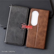 VIVO V40 5G VIVO V40 PRO 5G FLIP LEATHER - FLIP WALLET CASE - WALLET LEATHER CASE - VIVO V40 5G BOOK
