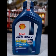 OLI MOTOR MATIC SHELL AX7 10W 30 800ML ORISINIL ORIGINAL SHELL BIRU