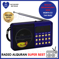 Radio Speaker Bluetooth 30 Juzuk Al Quran Rechargeable USB Micro SD Radio Quran Zikir 30 Juz Ceramah