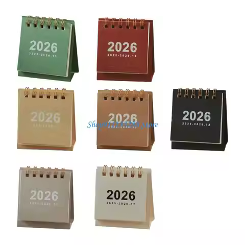 G88D 2026 Desk Calendar Twin-Coil Binding 19 Month Runs from Jun 2025 to Dec 2026