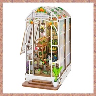 (QCMY) Book Nook Kit DIY Book Nook Kit Wood DIY Book Nook Kit DIY Miniature House with LED Light Boo