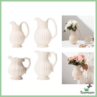 [Toolroom] Ceramic Pitcher Vase Versatile Wedding Centerpieces Farmhouse Pitcher Flower Arrangement 