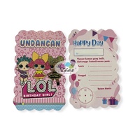 LOL birthday invitation card LOL SURPRISE character invitation card/