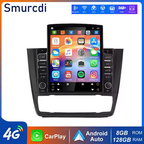 9.7" Android 15 Carplay Auto For BMW 1 Series E81 E82 E87 E88 116i 118i 120i 130i 2004 - 2012 Multim