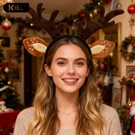 New* Deer Headband Plush Deer Ears Plush Reindeer Antlers Headband for Women Adults – Cute Deer Ears