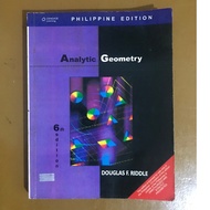 Used Book Analytic Geometry 6th edition Douglas F. Riddle