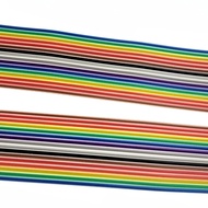 1Meter 1.27mm Pitch 6/8/10/12/14/16/18/20/26/30/40 Pin Rainbow Flat Ribbon Cable DuPont Wire 28AWG F