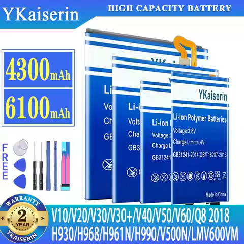 Battery For LG V10 V20 V30 V30+ V30A V40 ThinQ V50 ThinQ 5G V60 ThinQ H930 H968 H961N H990 Q710 Q8 2