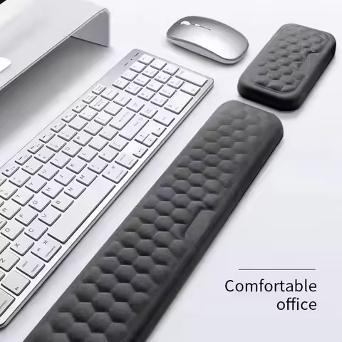 Mouse Pad Memory Foam Mouse Mat Keyboard Mouse Pad Set Ergonomic Wrist Pad Mice Mat For Office Home 