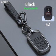 ZOBIG สำหรับ Honda Civic ที่ห้อยกุญแจปลอกที่ห้อยกุญแจฝาครอบกุญแจเคสกุญแจหนังสำหรับ2022 2023 Honda CIVIC XRV Vezel CRV ซองใส่กุญแจรถ Civic