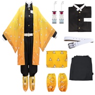 Tanjiro Cosplay Costume Giyuu Cosplay Kimono Halloween Zenitsu Cosplay Women men's Set