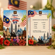 Naria 999.9/24K Gold Bar 0.25gm Merdeka Ver 2 2026 Ke-69 Design Edisi Hari Kebangsaan Malaysia Emas 