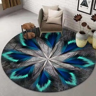 India Mandala Carpet 3D Round Carpet Anti-slip Floor Mat For living room Bedroom bohemian Carpet  bulat murah gila 3d walpepar rool Peacock Carpet