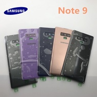 OME Samsung Galaxy NOTE 9 N960 N960F ฝาหลังแบตเตอรี่ PC + ฝาครอบกระจกสำหรับ Samsung Note 9 ประตูด้านหลังกรณีเปลี่ยน สีดำ
