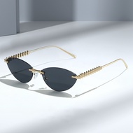 New Style Fashion European American Cat Eye Sunglasses Metal Frameless Unique Frame Men Women Outdoo