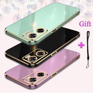 OPPO A57 4G A57 5G Traight Edge Electroplated Phone Case