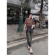 Quần Bò Nữ Jean Baggy Xước Cá Tính Dáng Bom Chất Đẹp Quần Jean Bò Dáng Baggy Xước Gối Cá Tính - Quầ