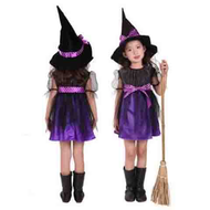 YoFunny house Kids Girls Halloween Witch Bat Costume Gnome Cosplay Dress with Hat Role Play Party