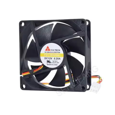 Brand New Cooler For Y.S.tech Cooling FD128020HL 8020 DC12V 0.20A 3-Pin 8CM Square Fan Well Tested