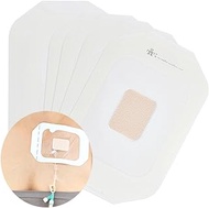 20 Pcs Transparent Sensor Cover 4" x 4.75" for Freestyle Libre 1/2/3, Dexcom G6 CGM, No Glue On The Center, Waterproof Shower Protector Bandage Film Dressing Adhesive Patch Shield