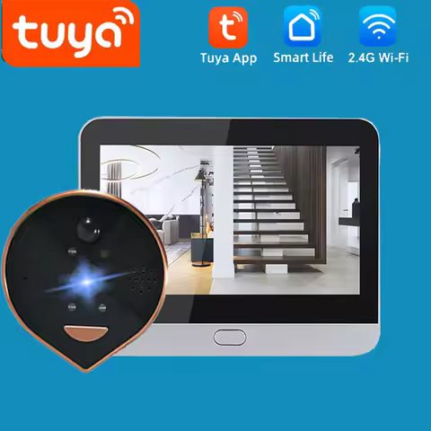 3MP intelligent high-definition door opening, TAYA home security monitoring cat eye doorbell, WIFI， 