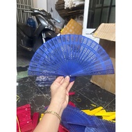 Decorative GREEN wooden fan CNY 2025 HP Store