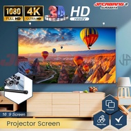 LAYAR Projector Screen / Projector Screen 100" 16: 9 Hanging Manuals / Hanging Projector Screen 4K A