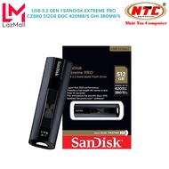 USB 3.2 SanDisk Extreme Pro CZ880 512GB đọc 420MB/s ghi 380MB/s (Đen) Nhat Tin Authorised Store