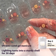 【Shipment within 24 hours‌】Gel Nail Stickers 2025 Press On Nails Full Cover Artificial Fake Nails Gl