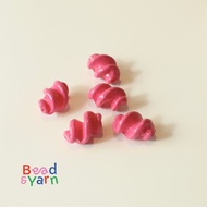 Fuchsia Pink Thread Beads