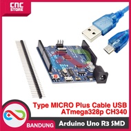 ARDUINO UNO R3 ATMEGA328P SMD CH340 ATMEGA328P MICRO USB PLUS DATA CABLE
