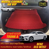 Benz CLS W257 Sedan 2018-2024 TRUNK A (เฉพาะท้ายรถA) ถาดท้ายรถ CLS W257 CLS300d CLS53 CLS220d พรม6D 
