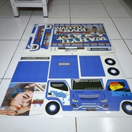 Pola stiker miniatur truk oleng trending topic ukuran 48cm