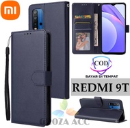 SARUNG BUKU FLIP UNTUK XIAOMI REDMI 9T - LEATHER CASE FLIP- WALLET CASE FLIP UNTUK XIAOMI REDMI 9T