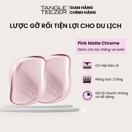 Lược gỡ rối Tangle Teezer Compact Styler - Pink Matte Chrome size du lịch