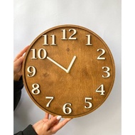 KAYU Natural Teak Round motif wall clock/ Teak Wood wall clock/ aesthetic wall clock/ wall clock